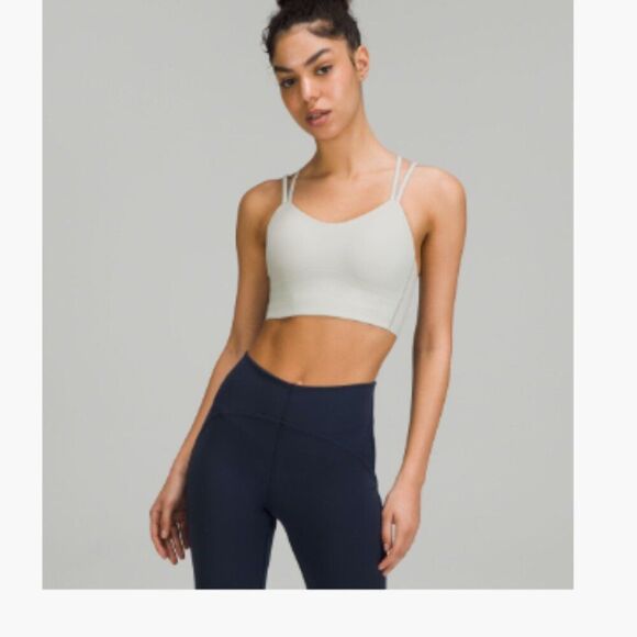 LULULEMON Like a Cloud Bra LONGLINE B/C Cup SEAL GREY YOGA BRA Size 6 8 NWT Gorg - Picture 4 of 6